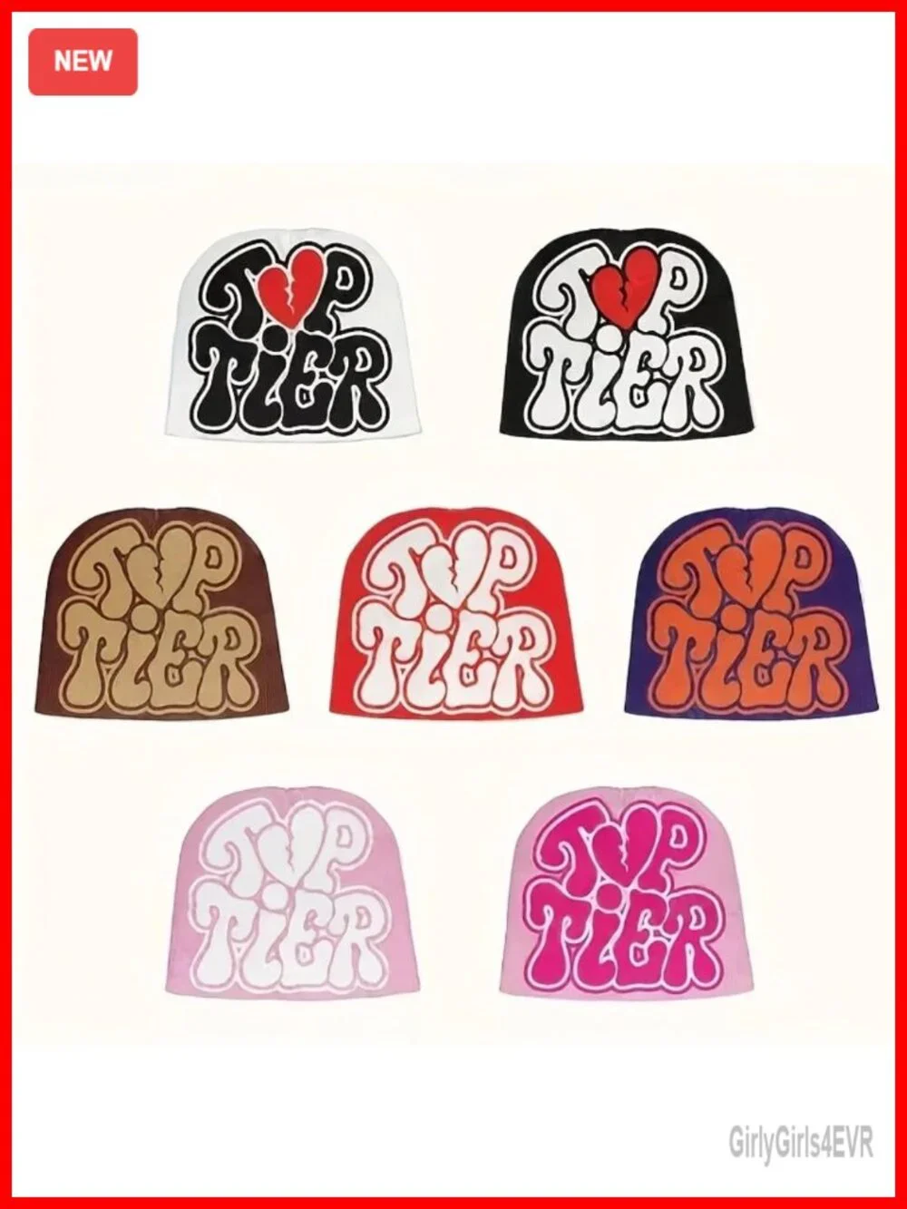 Y2K Letter Print Reversible Beanie - Top Tier Style